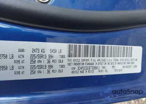 2015 Dodge Journey Crossroad z USA, uszkodzony, nr VIN 3C4PDCGG3FT698011